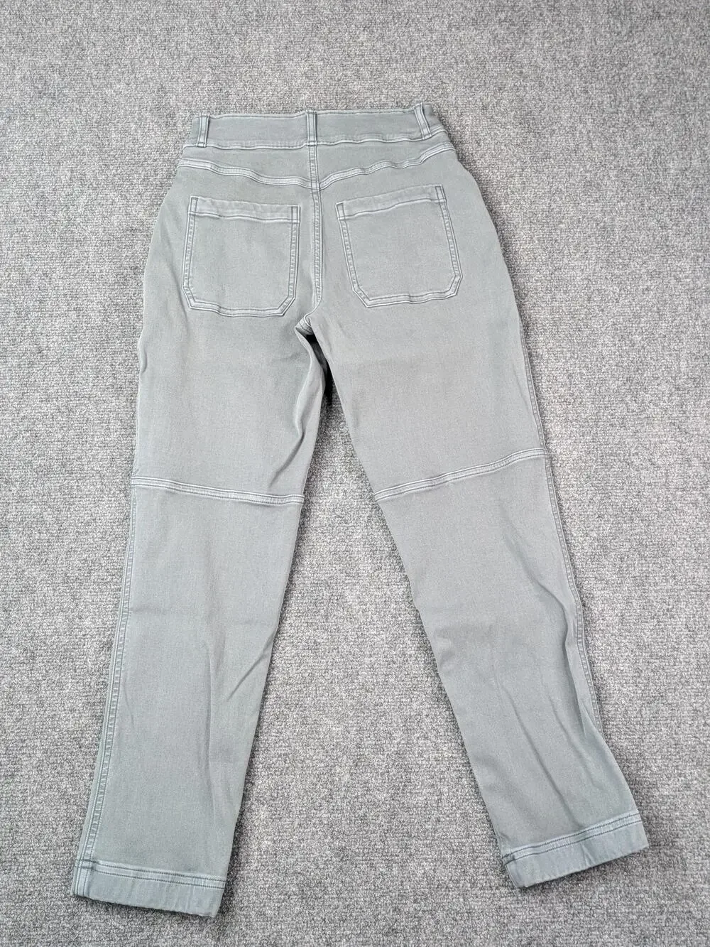 Spanx Pants Womens XS Gray Twill Jegging Shaping Stretch Pull On Slimming